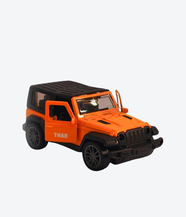 2 Piece Thar Diecast Car (1:39) Combo | Openable Doors | White, Orange, Green