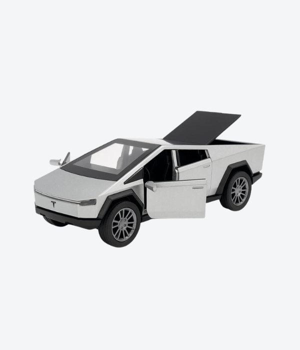 Tesla Cybertruck Toy Car with LED Lights โ 1:32 Scale Die-Cast Model - Image 2