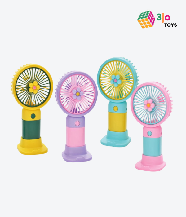Handheld Rechargeable Fan with Stand | USB Portable High Speed Fan