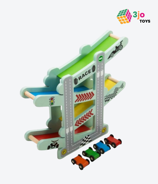 Wooden Ramp Racer Car Track - Premium Kids Toys for 2-5 Years