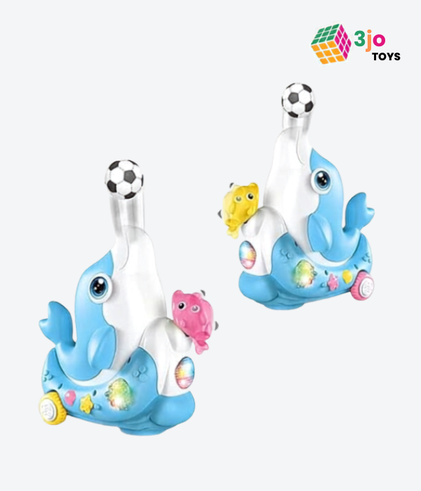 Dolphin Toy with Ball Blowing Function, Bump & Go | Music & Lighting