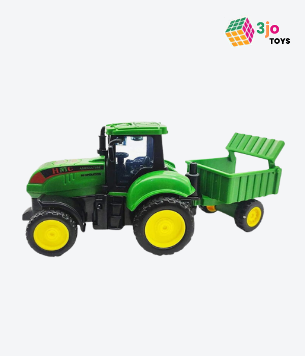 Agriculture Farm Tractor Kids Toys with Trolley, and Friction Powered